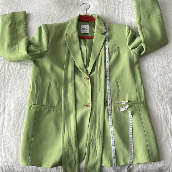 ZARA BLAZER SIZE S MULTI-POSITION BELT -
PISTACHIO - Picture 7 of 8